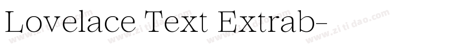 Lovelace Text Extrab字体转换